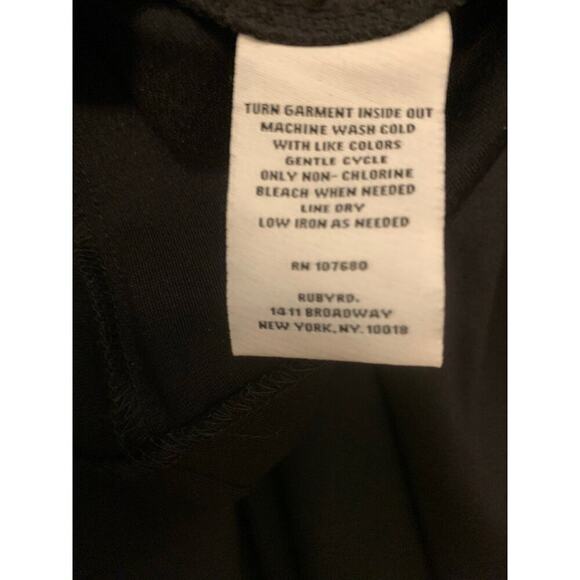 Ruby Rd. Black Faux Leather Zip Front Jersey Knit Texured Jacket - Size M - Picture 6 of 6